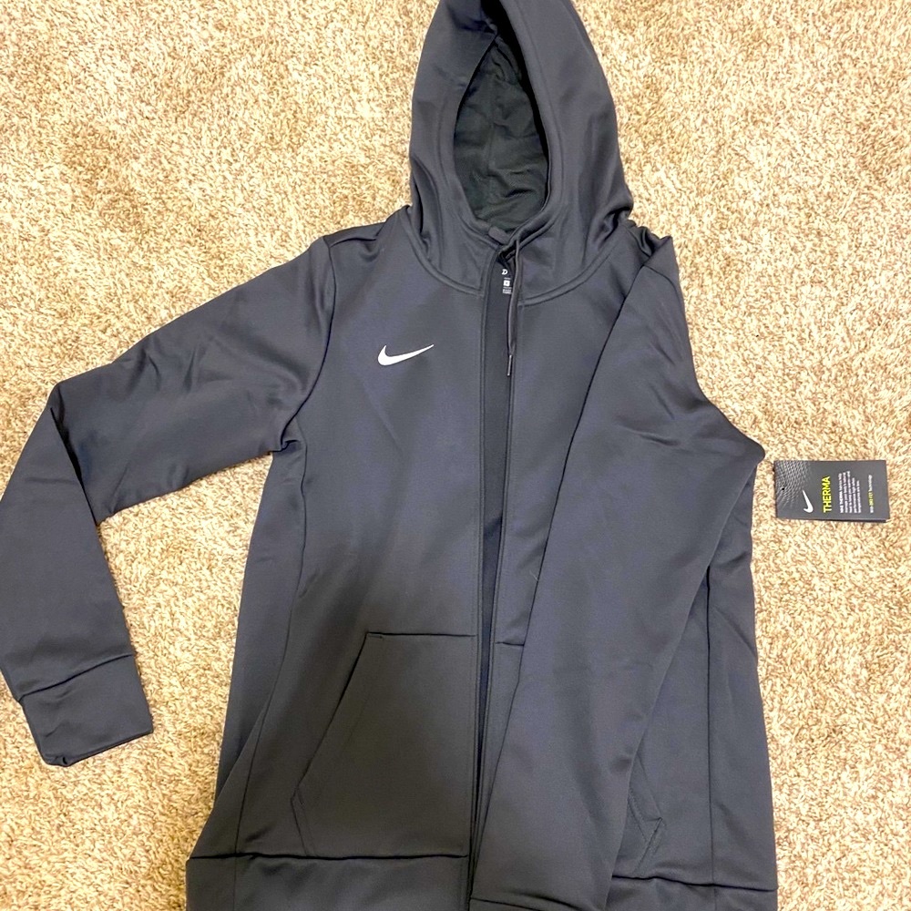 Gray Nike Drifit Zipup Hoodie